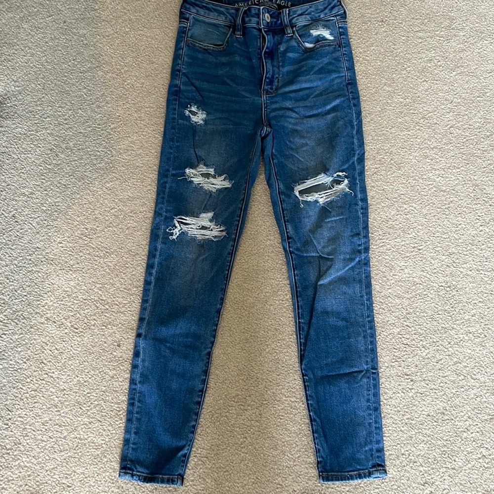 American Eagle Next Level Stretch ripped jeans